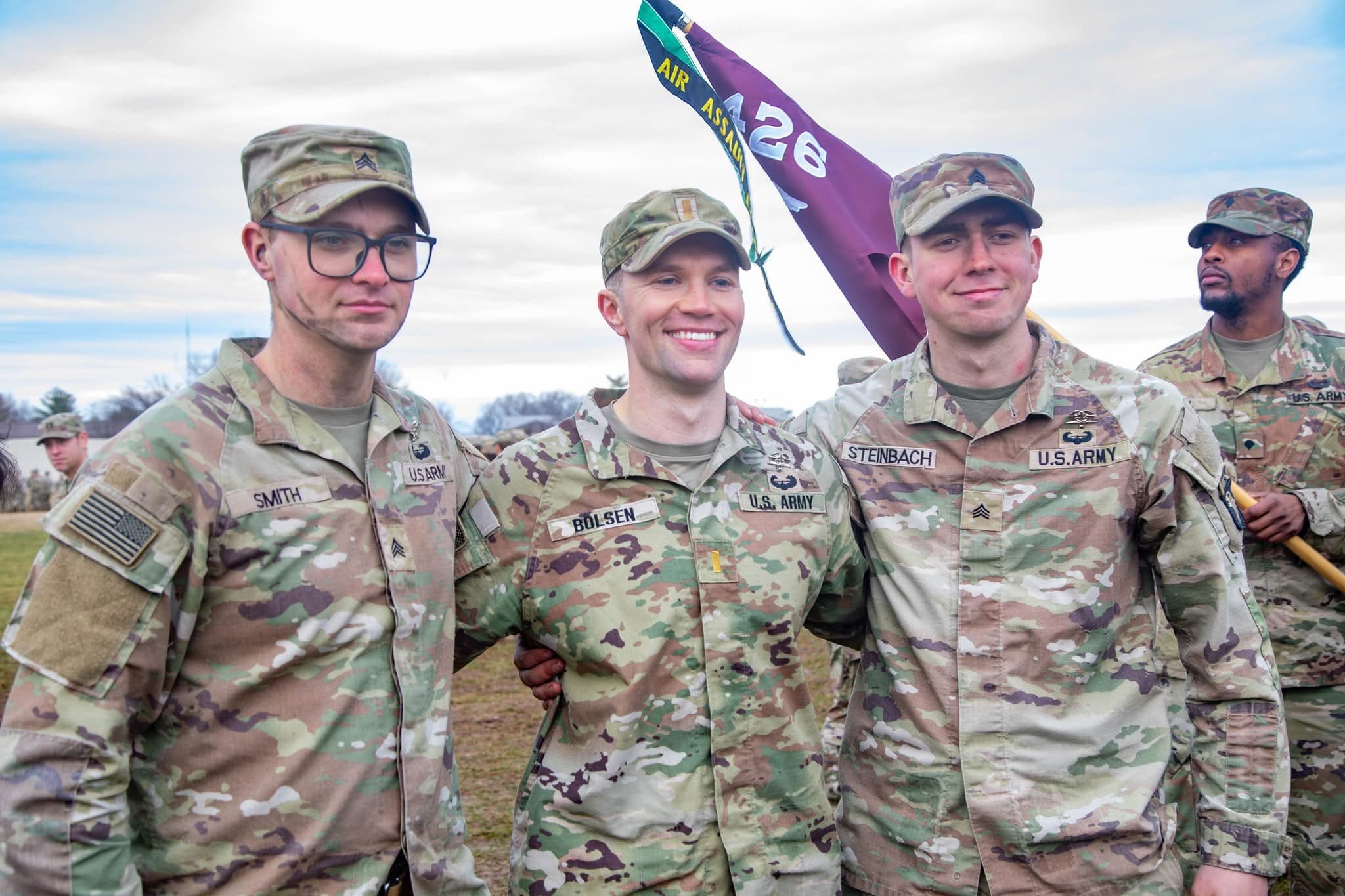 1LT Bolsen with fellow soldiers